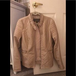 Tan vegan leather jacket